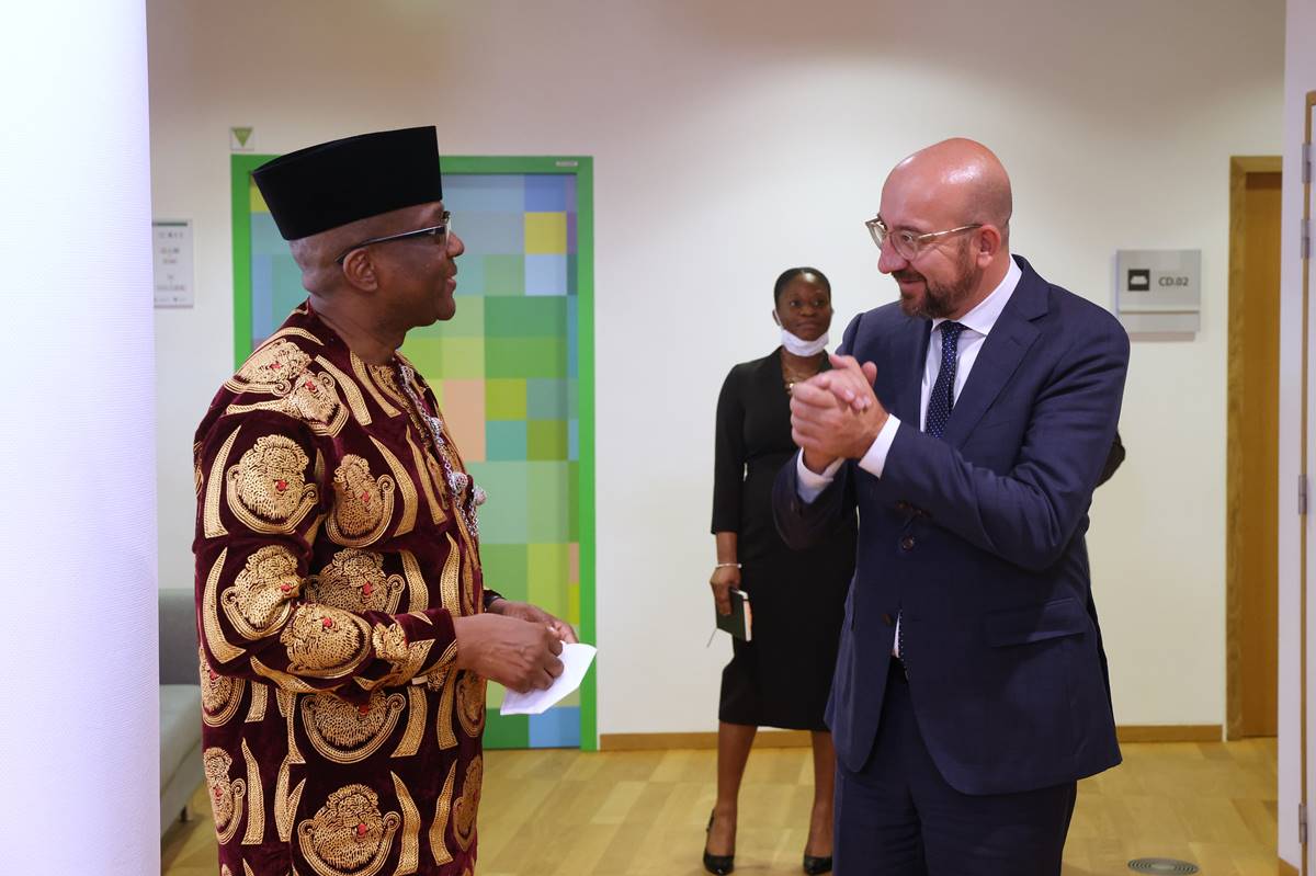 Amb. Onowu presents Letters of Credence to President of European Council